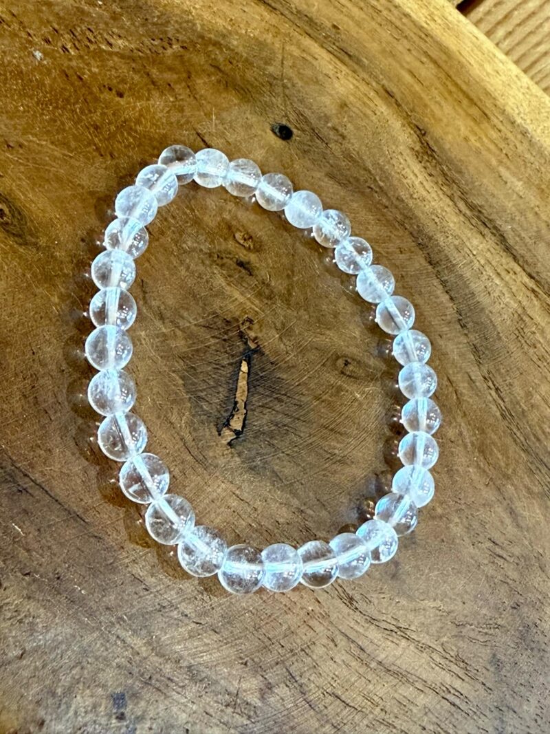 Bracelet Cristal de roche/quartz 6mm