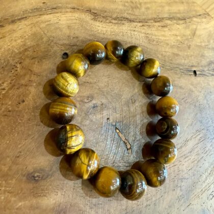 Bracelet en Œil de tigre 12mm