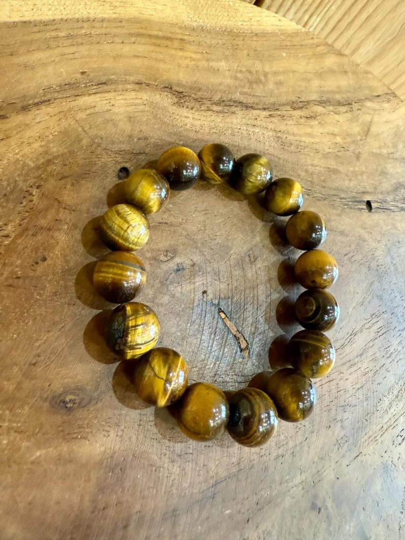 Bracelet en Œil de tigre 12mm