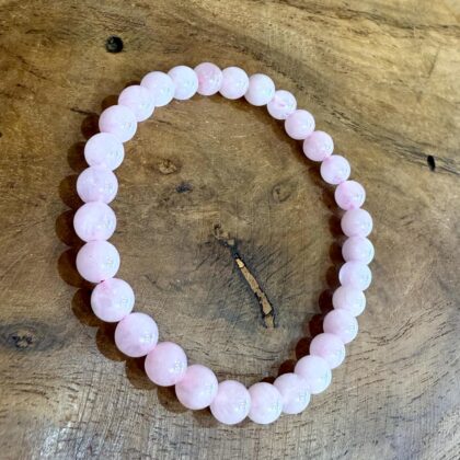 Bracelet en Quartz rose 6mm
