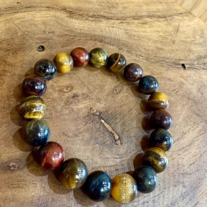 Bracelet « 3 œil » Œil de tigre / Œil de taureau / Œil de faucon 10mm