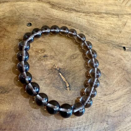 Bracelet en Quartz fumé 8mm