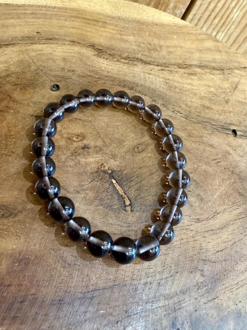 Bracelet en Quartz fumé 8mm
