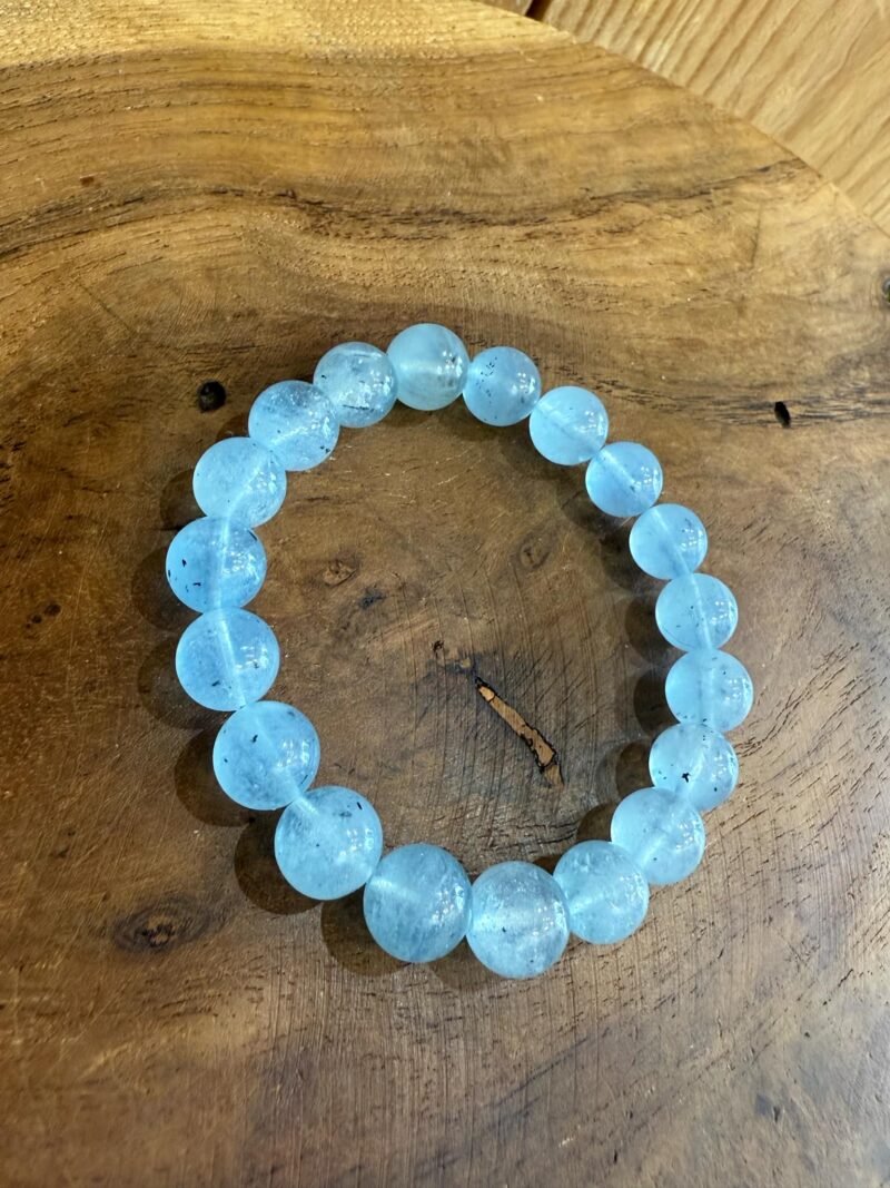 Bracelet en Aigue marine 10mm