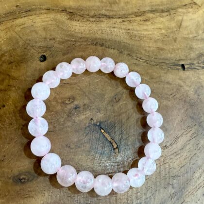 Bracelet en Quartz rose 8mm